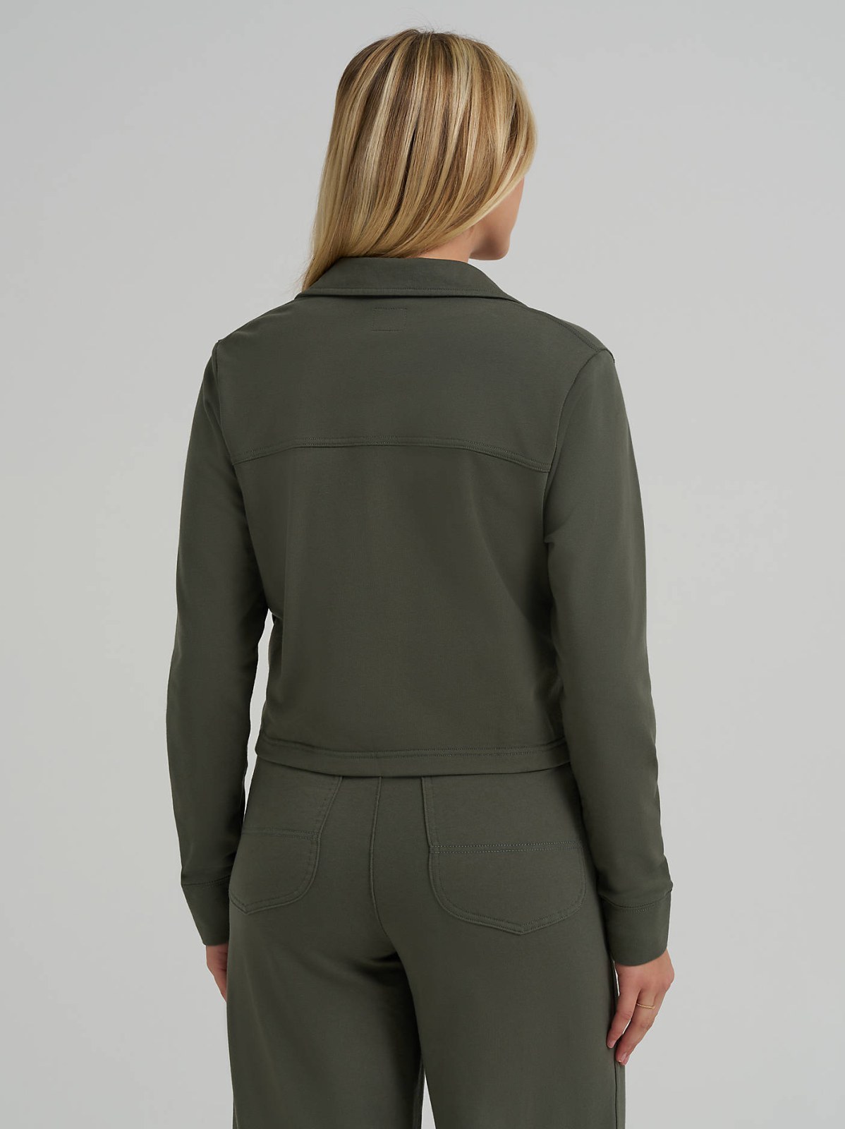 Women's All Purpose Solid Knit Button Down Shirt - view 2