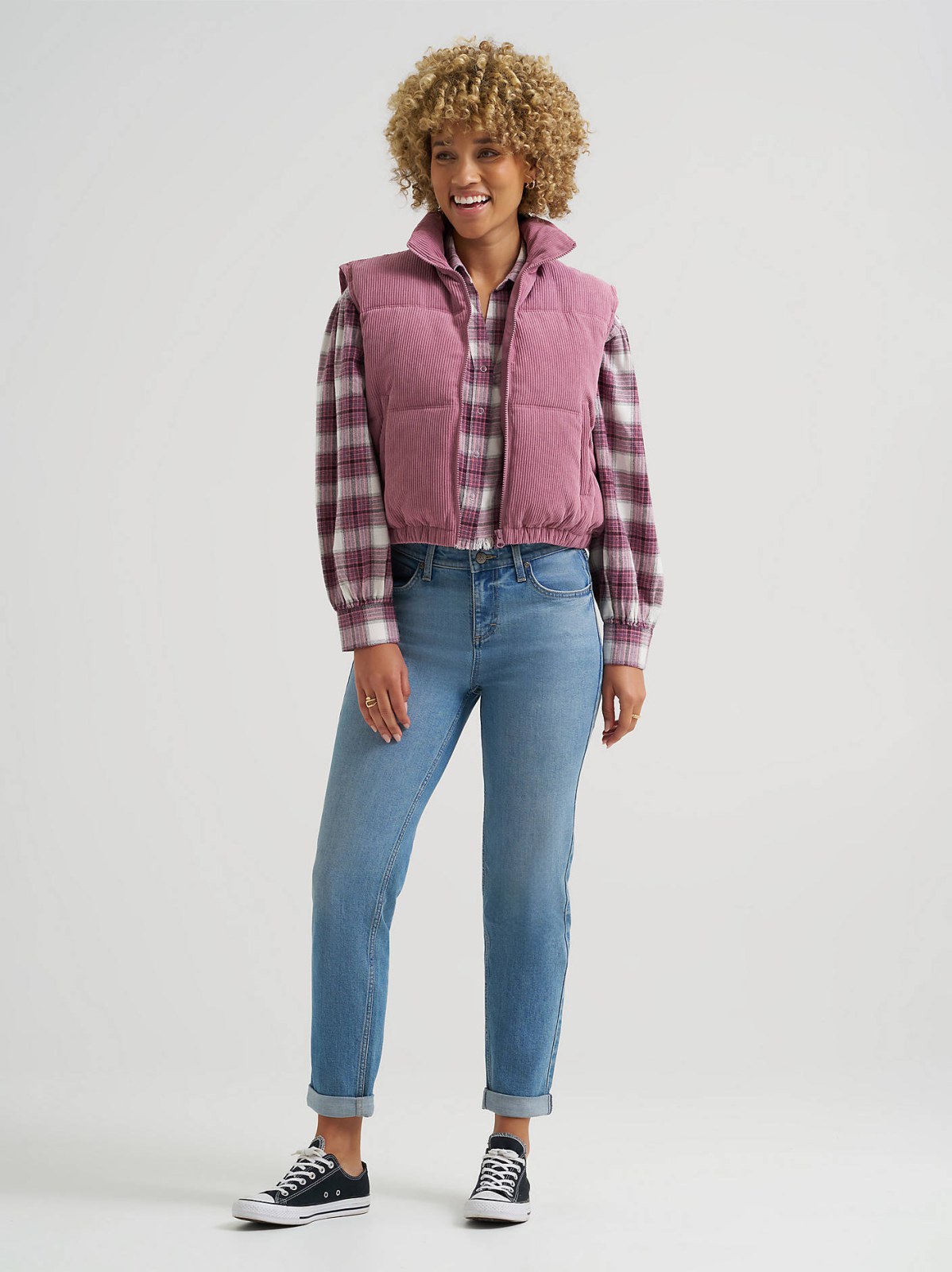 Women's Corduroy Puffer Vest - view 4