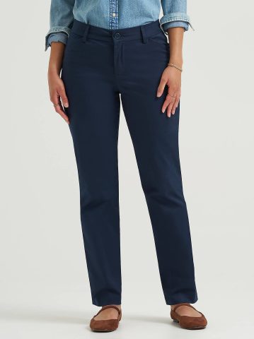 Women's Wrinkle Free Relaxed Fit Straight Leg Pant