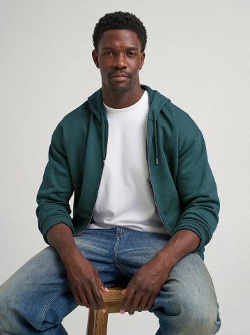 Men's Relaxed Fit Essential Workwear Full Zip Jacket