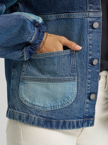 Women's Patched Denim Chore Jacket