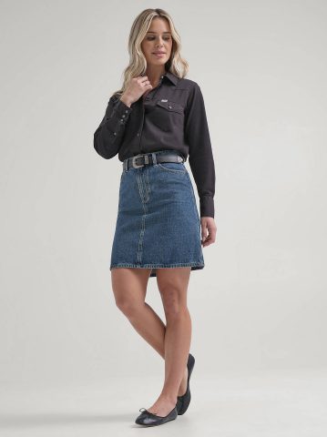 Women's Lee® x J.Crew Jules Garment-Dyed Western Shirt — alternate view