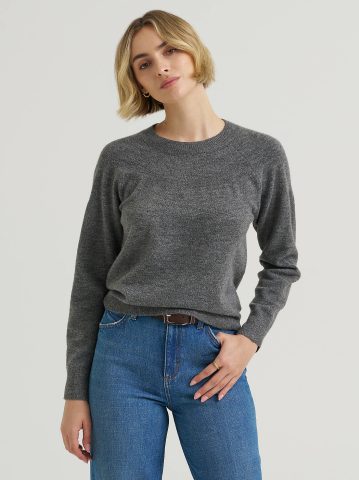 Women's Wool Blend Solid Sweater