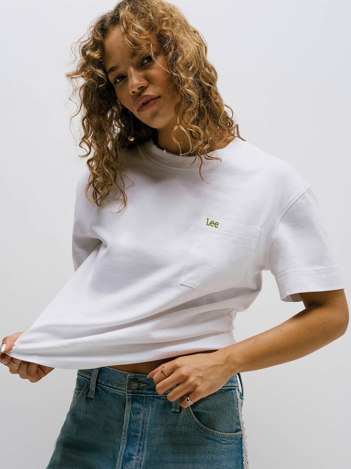 Women's Solid Logo Pocket Tee