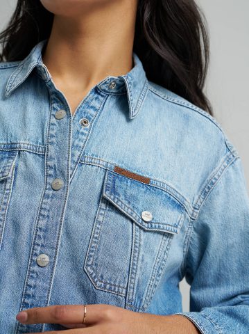 Women's Lee® x Feng Chen Wang Denim Peplum Shirt