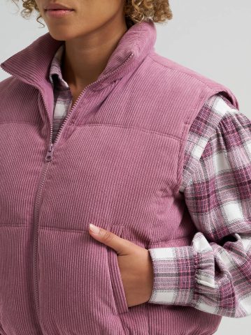 Women's Corduroy Puffer Vest