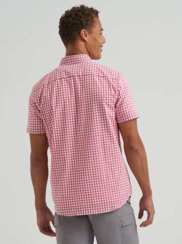 Men's One Pocket Plaid Button Down Shirt
