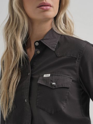 Women's Lee® x J.Crew Jules Garment-Dyed Western Shirt