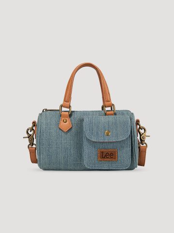 Women's Denim Barrel Bag