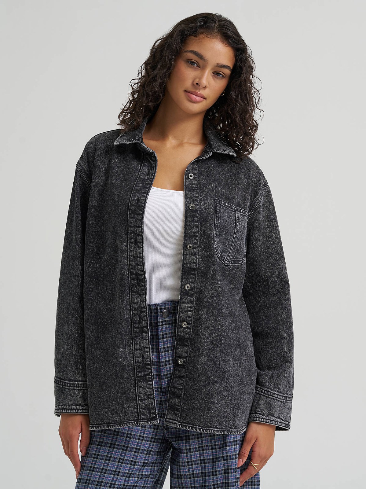 Women's Oversized Button Up Shirt - view 2