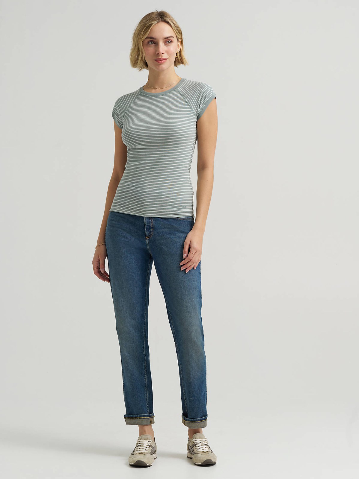 Women's Cap Sleeve Stripe Tee - view 3