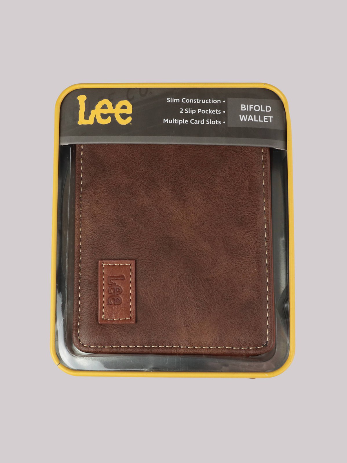 Men's Embossed Logo Patch Tumbled Bifold Wallet - view 3