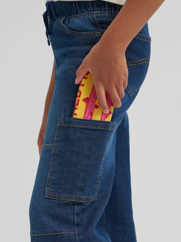 Girl's Wide Leg Cargo Pull On Jean