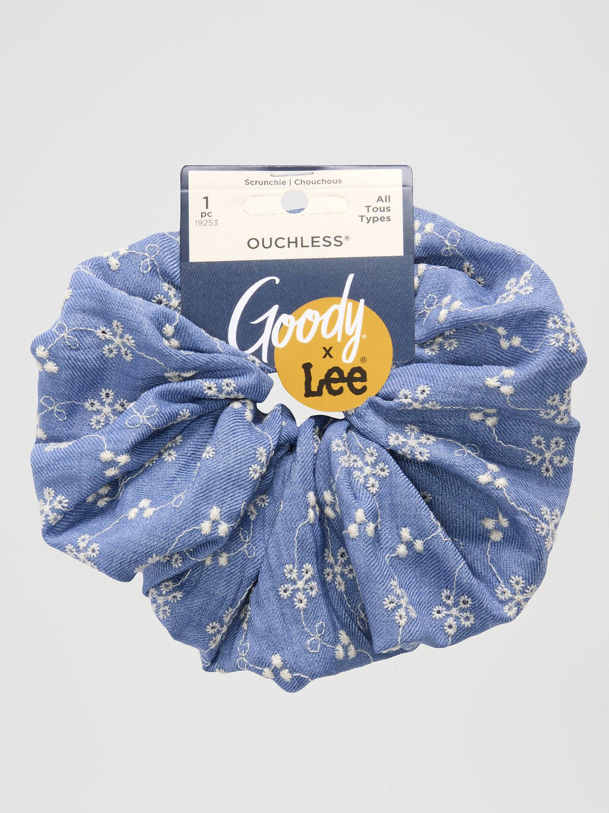 Women's Goody x Lee Large Denim Scrunchie, 1ct - view 3