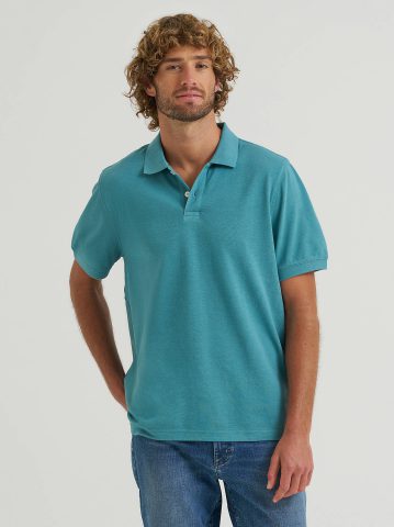 Men's Solid Mini Pique Polo Shirt