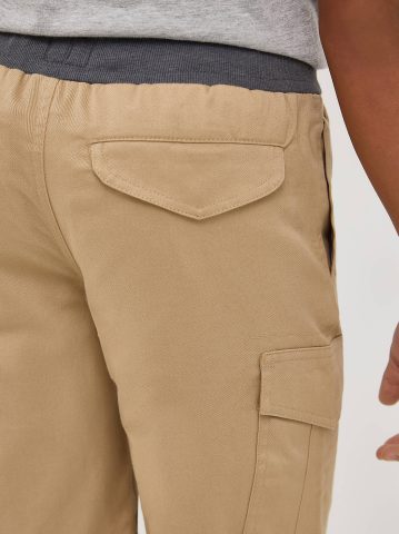 Boy's Rib Stretch Pull On Cargo Short