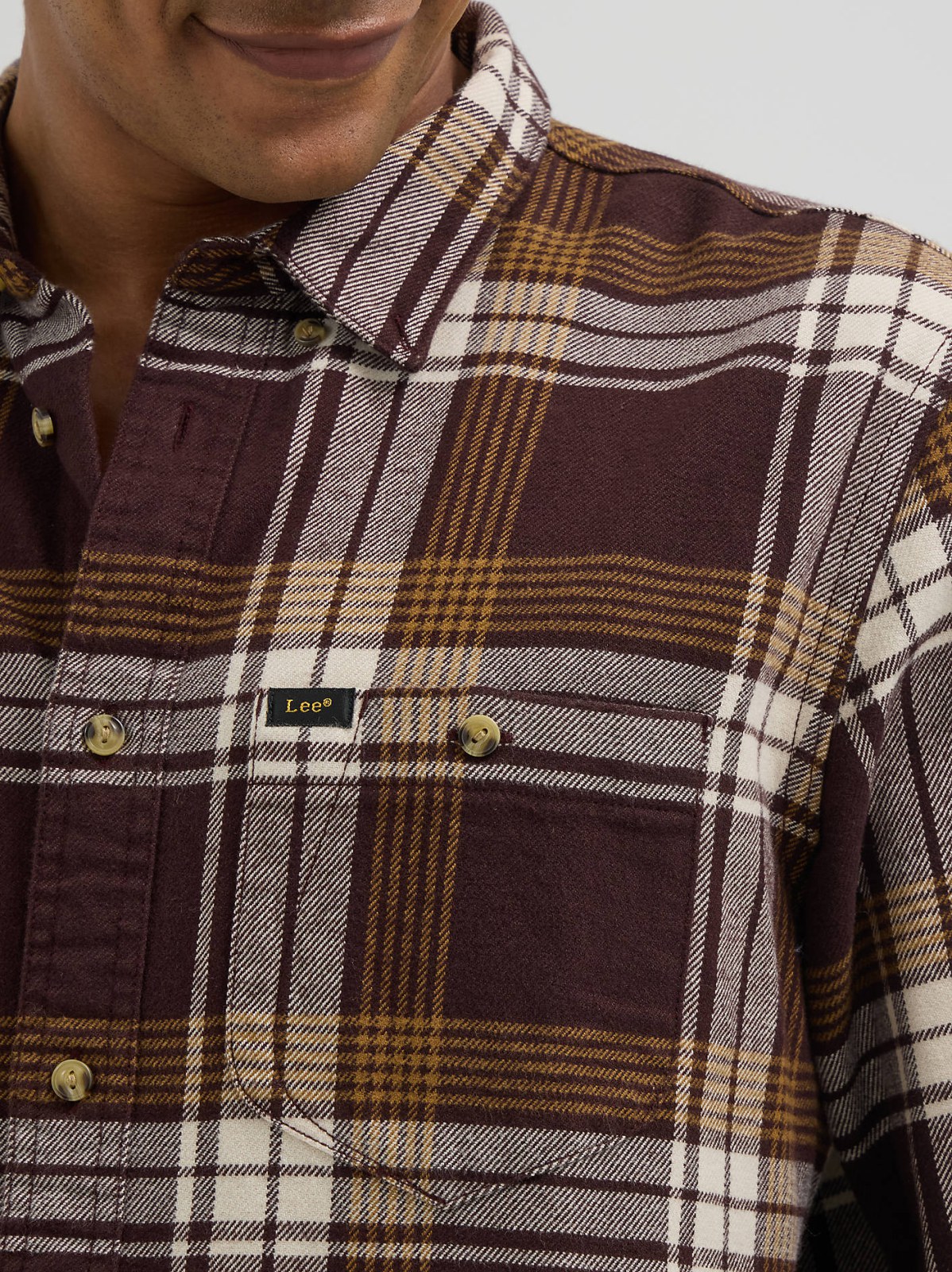Men's Relaxed Fit Riveted Plaid Button Down Shirt - view 4