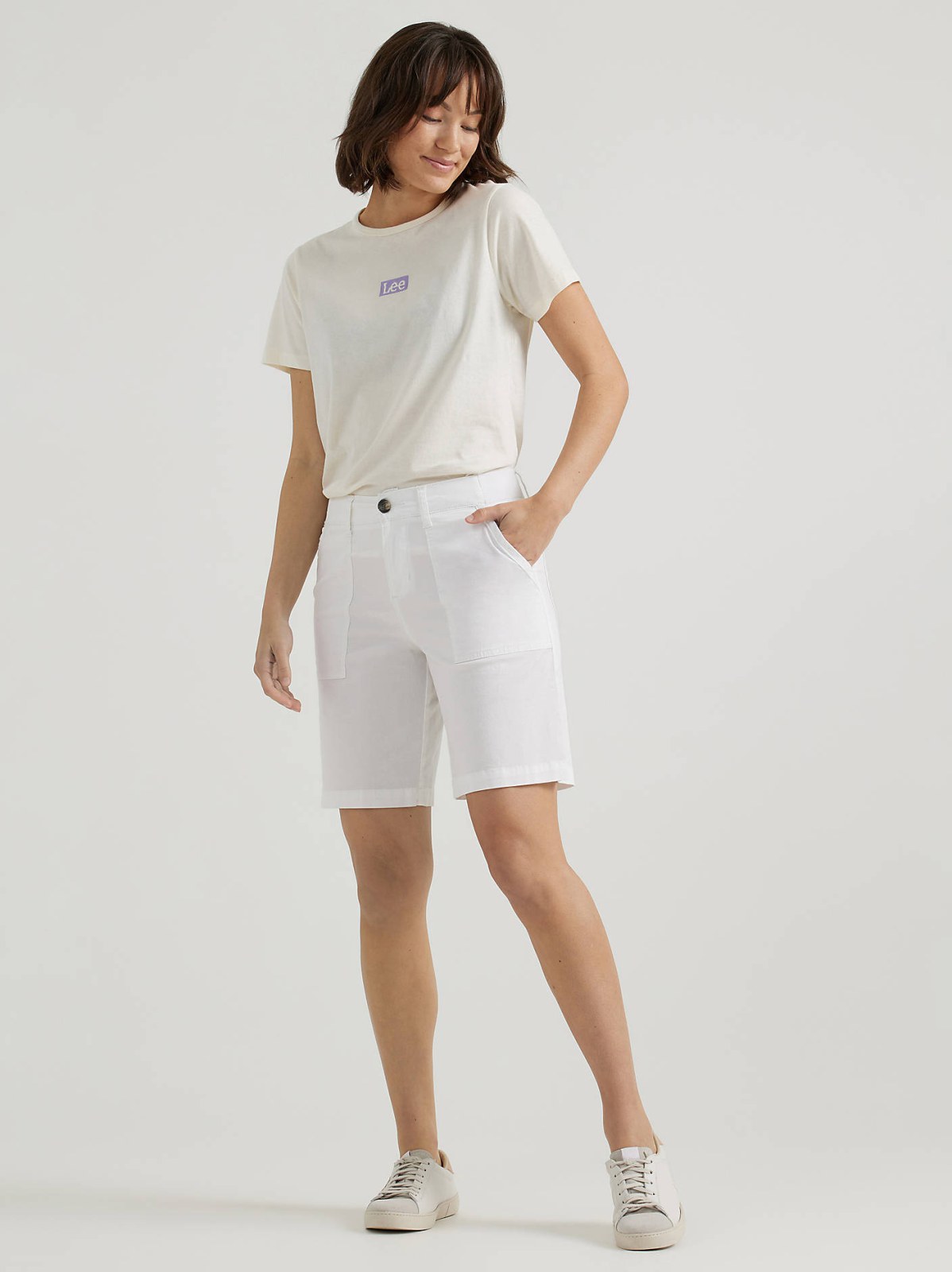 Women's Ultra Lux Comfort with Flex-To-Go Relaxed Fit Utility Bermuda