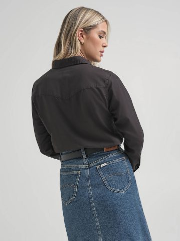 Women's Lee® x J.Crew Jules Garment-Dyed Western Shirt