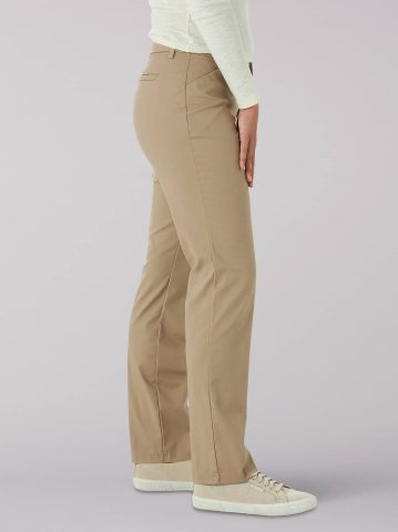 Women's Wrinkle Free Relaxed Fit Straight Leg Pant (Petite)