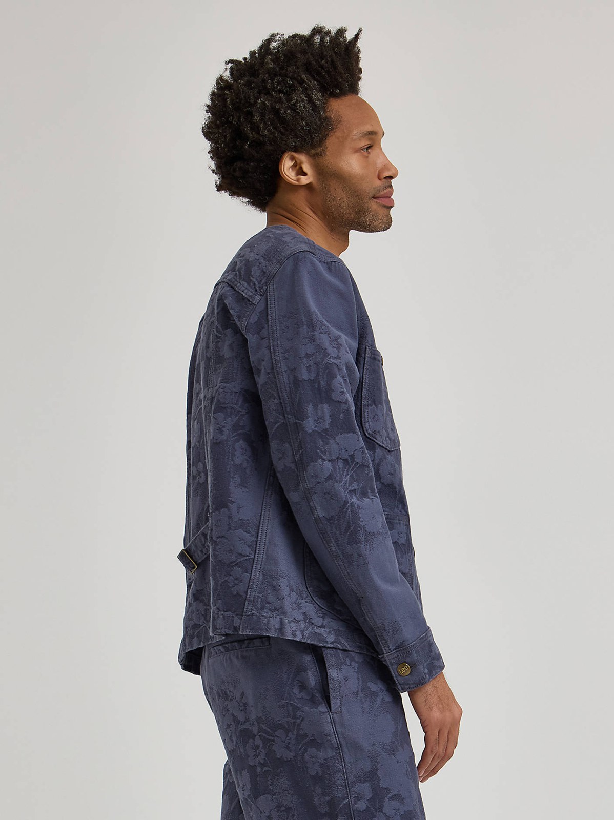 Men's Lee® x Paul Smith Jacquard Collarless Chore Coat - view 4