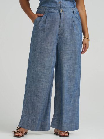 Women's Loose Pleated Trouser Pant (Plus) — alternate view