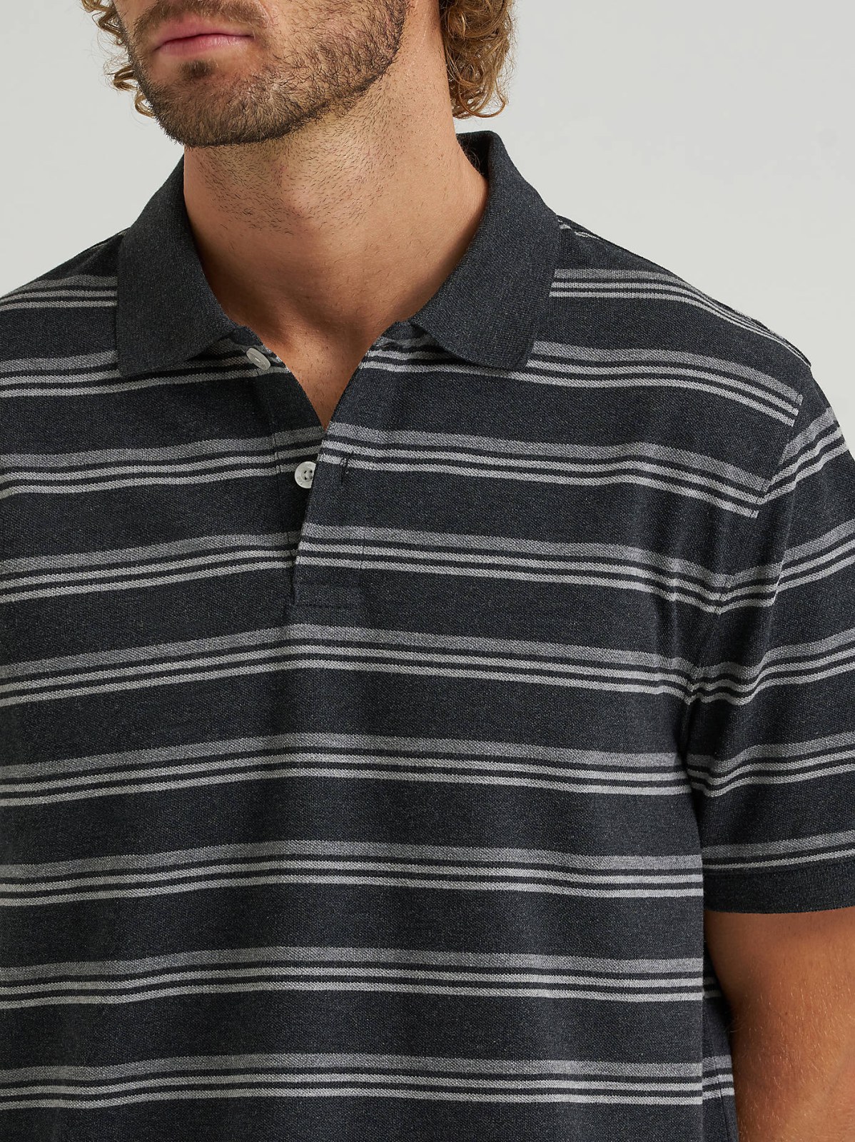 Men's Stripe Mini Pique Polo Shirt - view 3