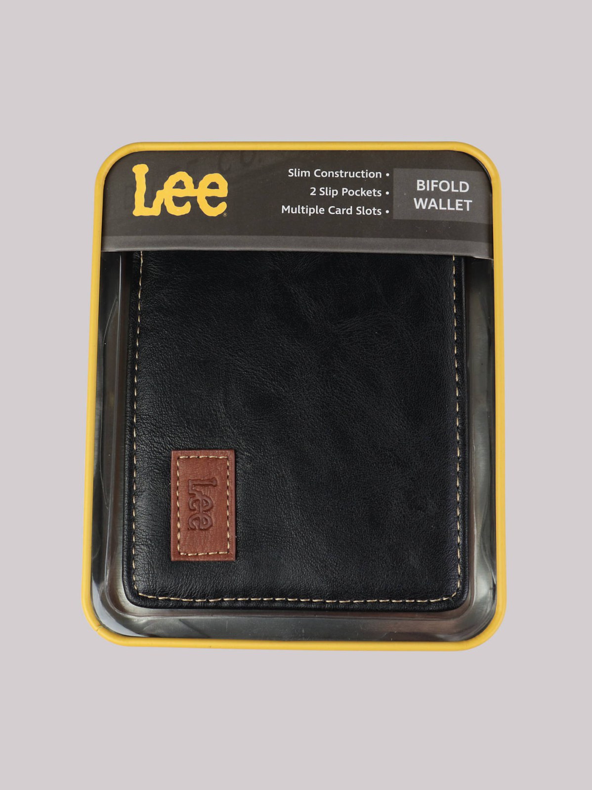 Men's Embossed Logo Patch Tumbled Bifold Wallet - view 3