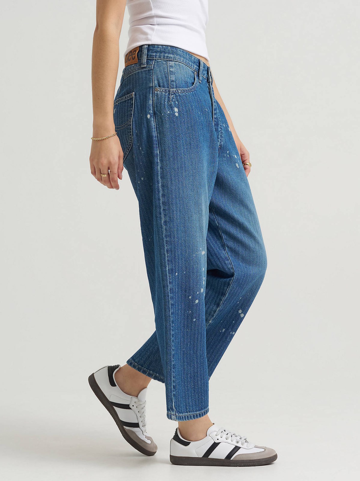 Women's Bleach Splatter Loose Crop Button-Fly Jean - view 4