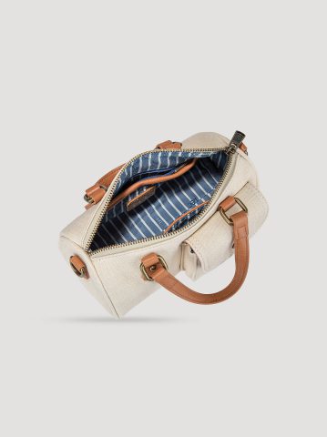 Women's Denim Barrel Bag