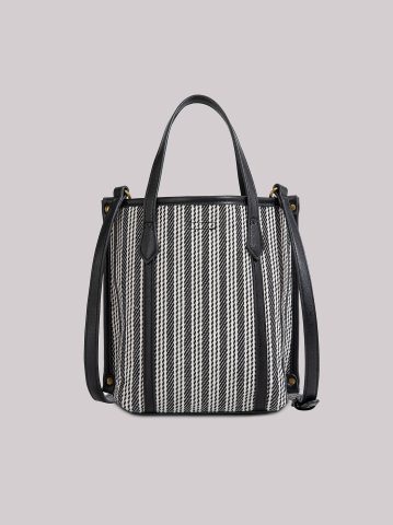 Women's Tall Stripe Logo Handbag
