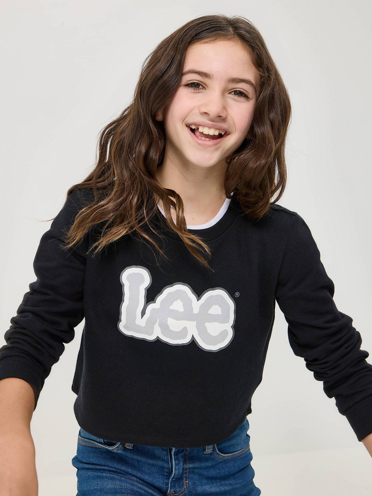 Girl's Crop Logo Crewneck - view 5