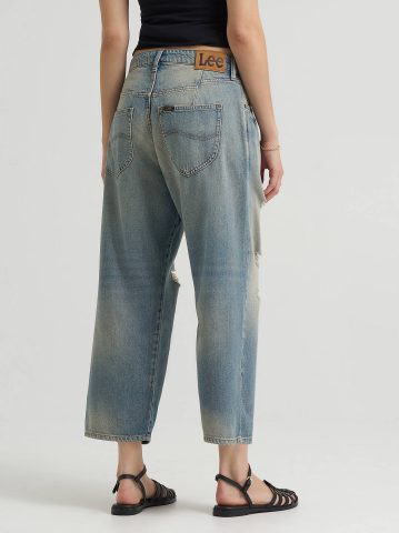 Women's Loose Crop Button-Fly Jean