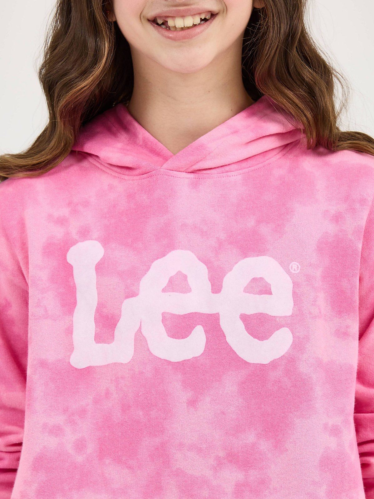 Girl's Tie Dye Crop Logo Hoodie - view 3