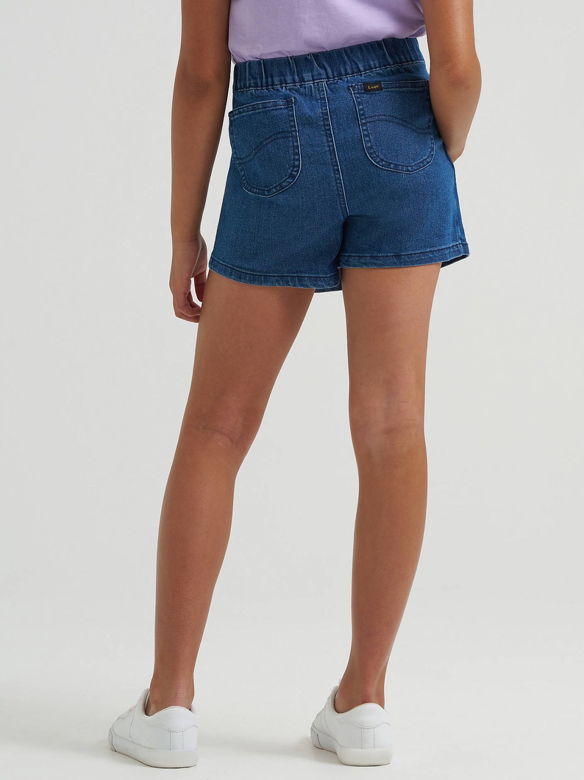Girl's Pleated Denim Skort - view 3