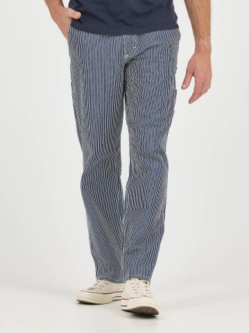 Men's Legendary Railroad Stripe Loose Carpenter Jean