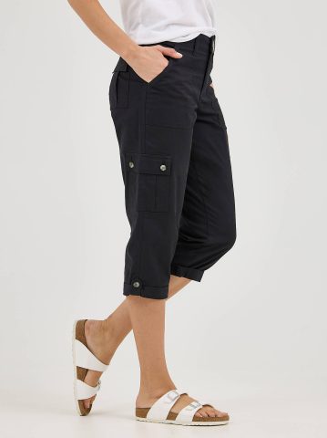 Women's Ultra Lux Comfort with Flex-to-Go Relaxed Fit Cargo Capri