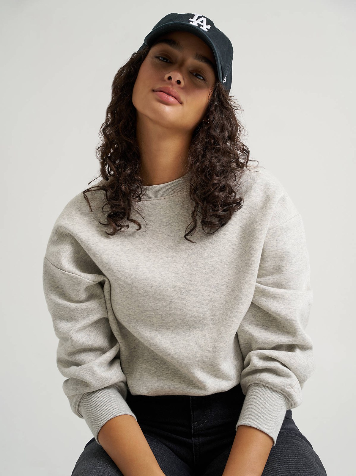 Women's Solid Crew Neck Sweatshirt
