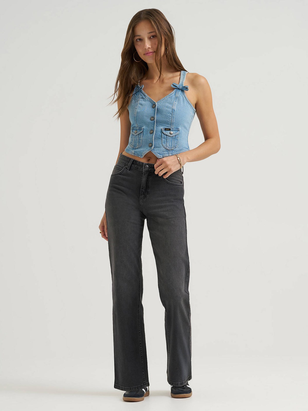 Women's Denim Bow Vest - view 2