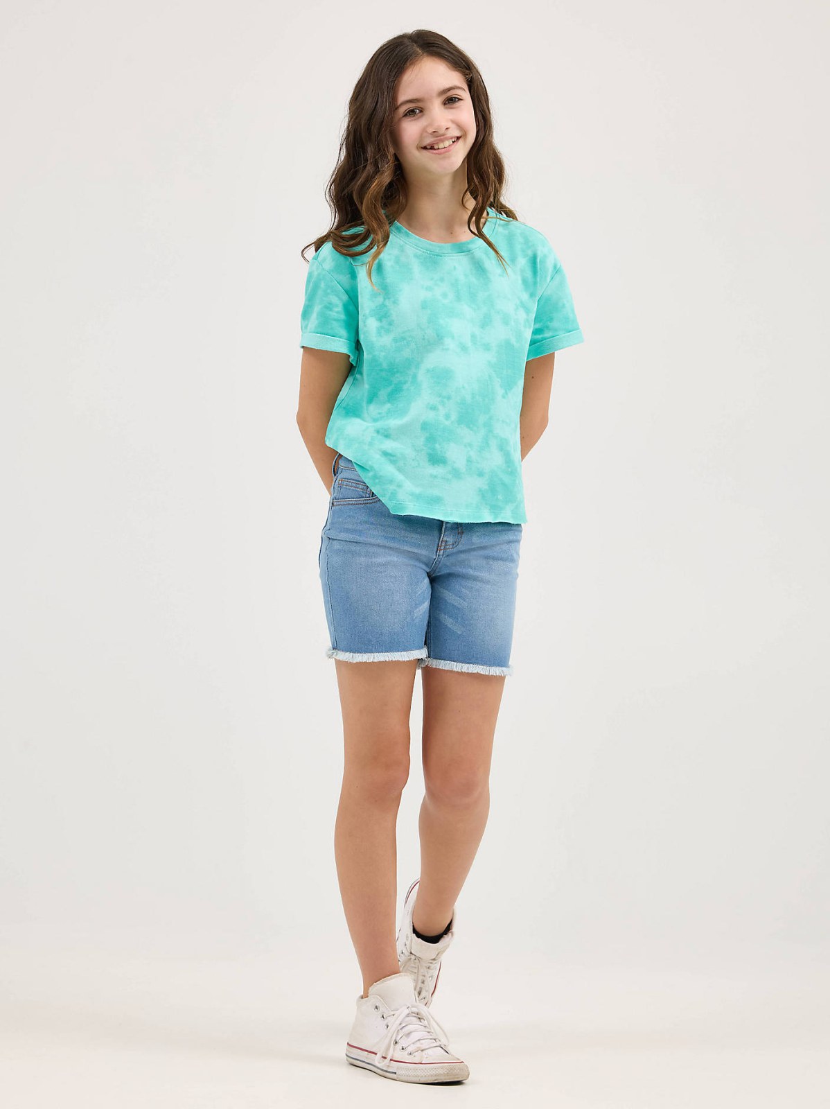Girl's Midi Cut Off Short