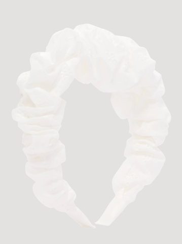 Women's Goody x Lee White Ruched Headband, 1ct
