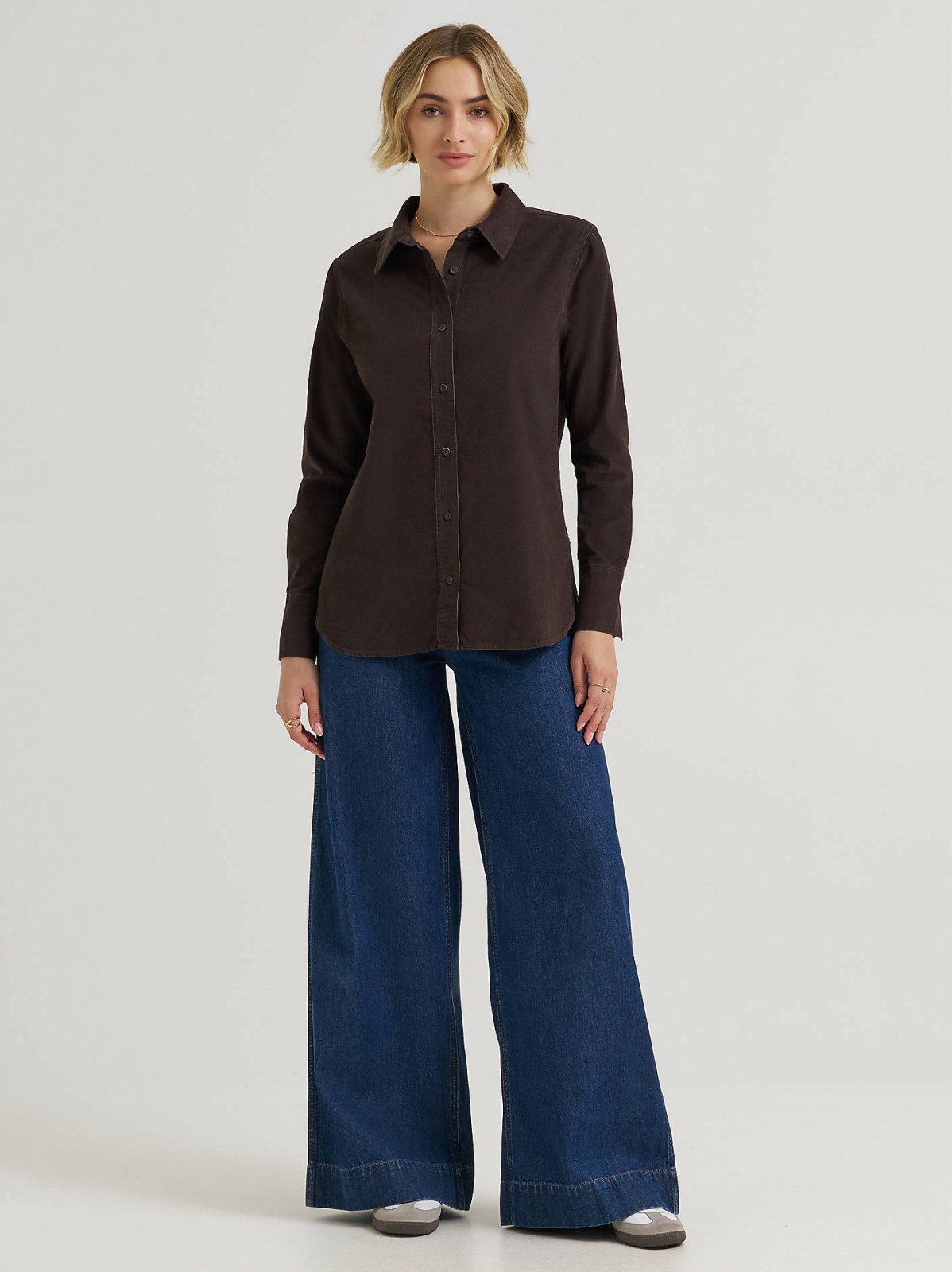 Women's Classic Button Down Corduroy Shirt - view 4