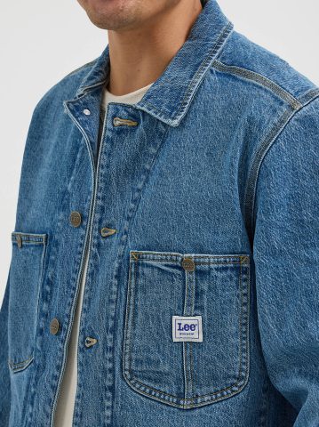 Men's Loose Fit Denim Workwear Chore Coat