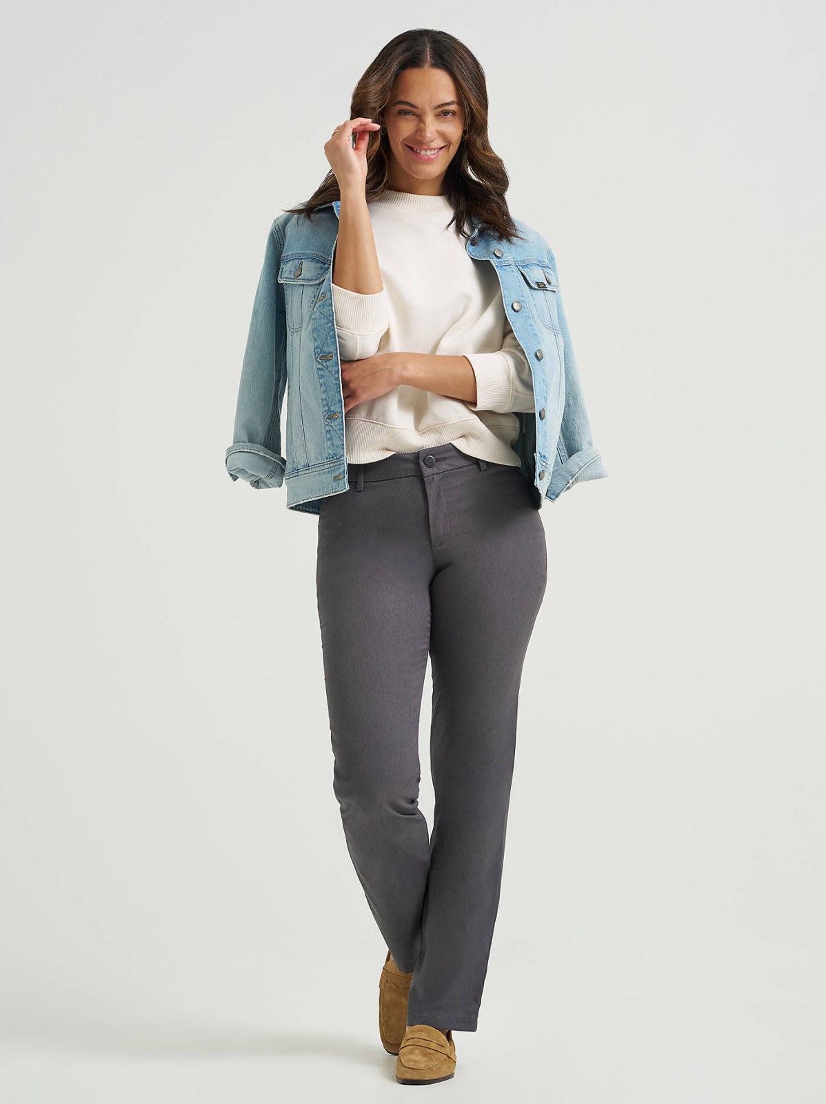 Women's Wrinkle Free Relaxed Fit Straight Leg Pant