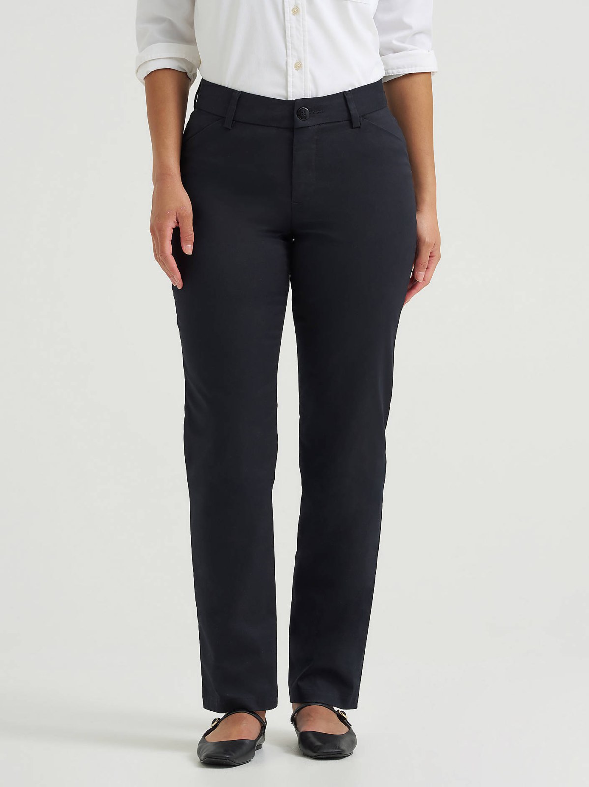 Women's Wrinkle Free Relaxed Fit Straight Leg Pant - view 2