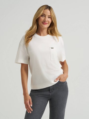 Women's Solid Logo Pocket Tee — alternate view