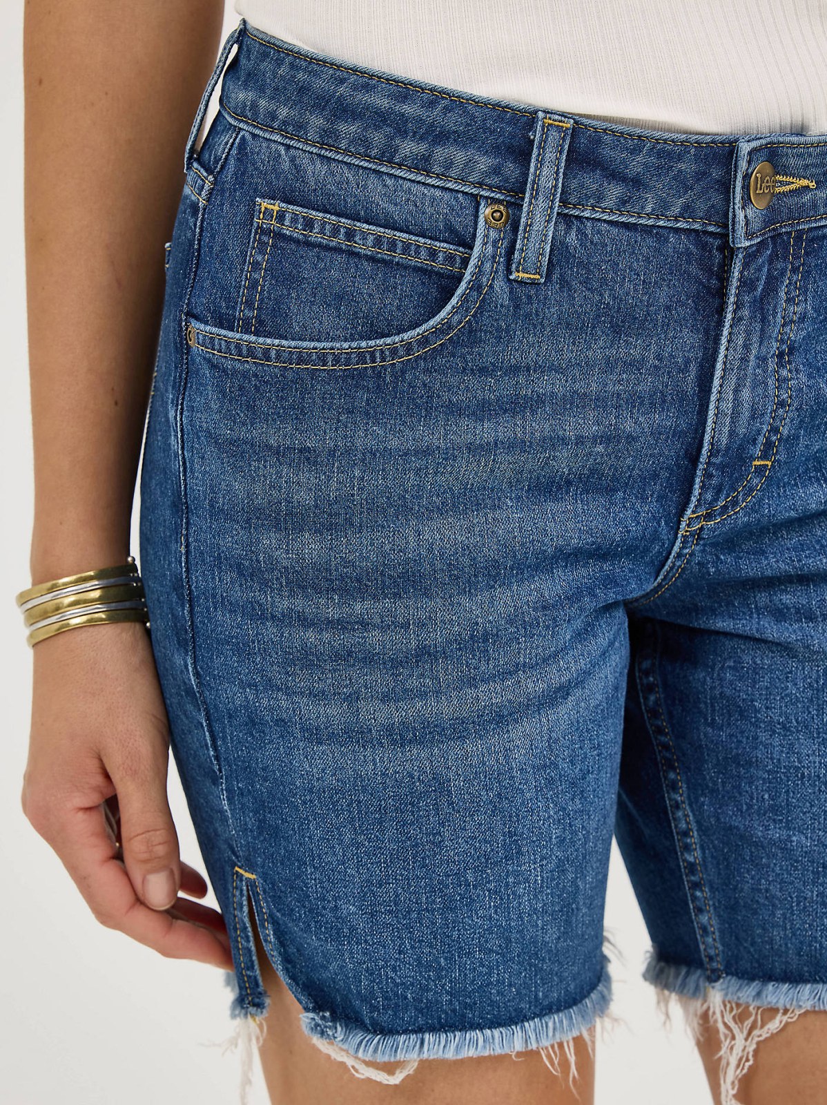 Women's Legendary Frayed Hem Side Slit Short - view 6