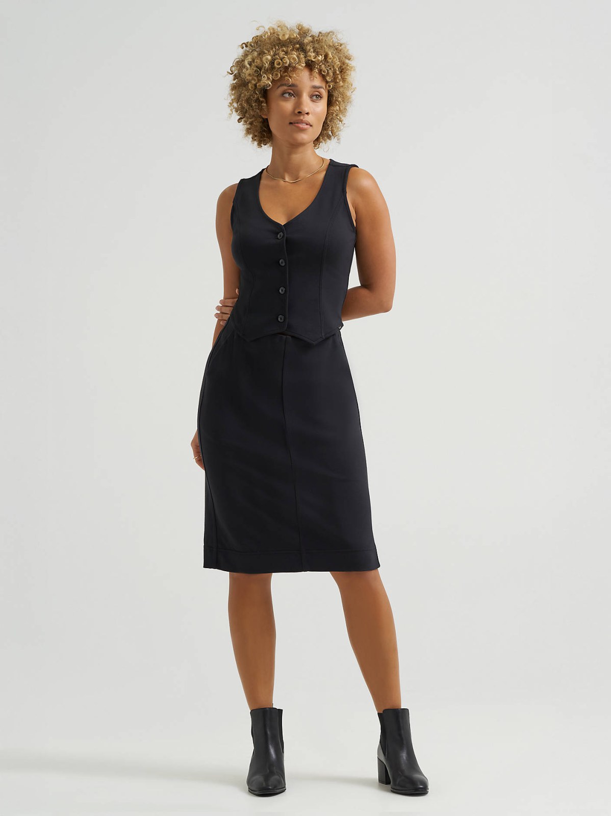 Women's Knit Button Down Vest - view 5