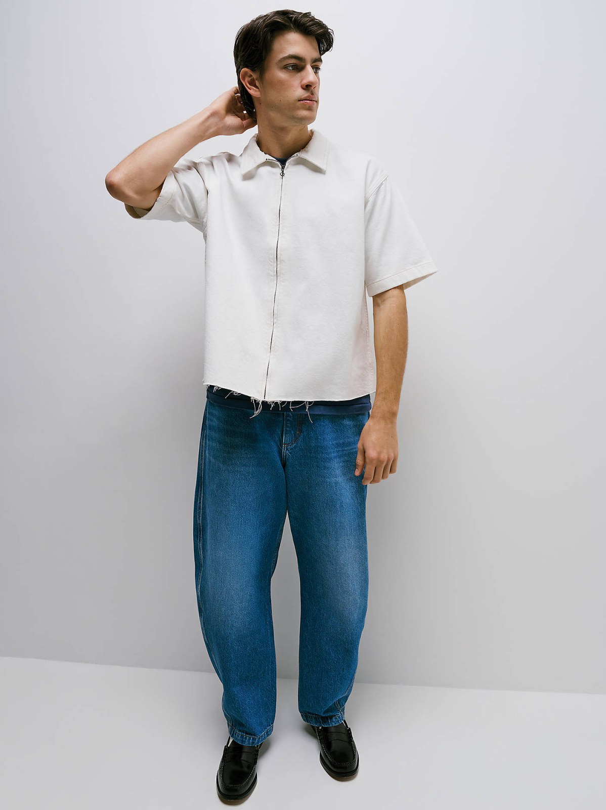 Men's 100% Cotton Loose Barrel Jean