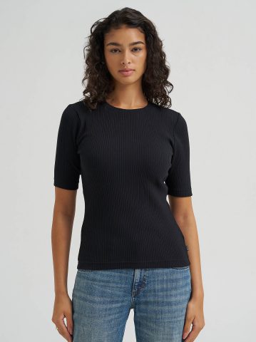 Women's Fitted Rib Knit Tee